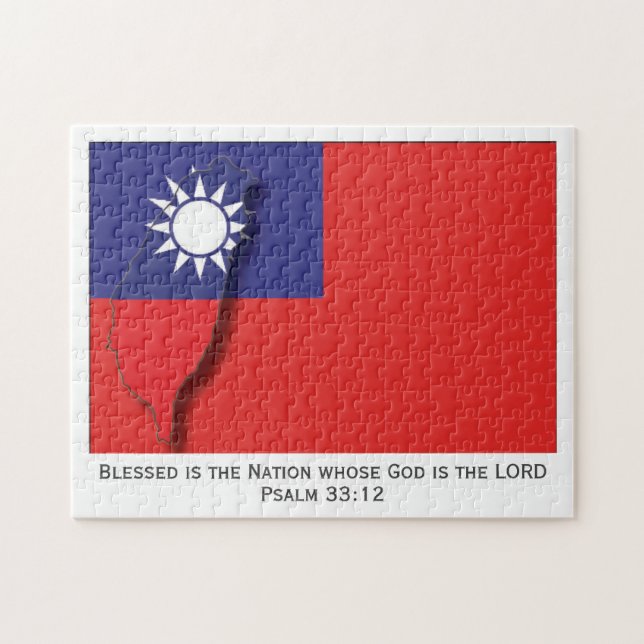 TAIWAN FLAG ROC| Gesegnete Nation| taiwanesisch Puzzle (Horizontal)