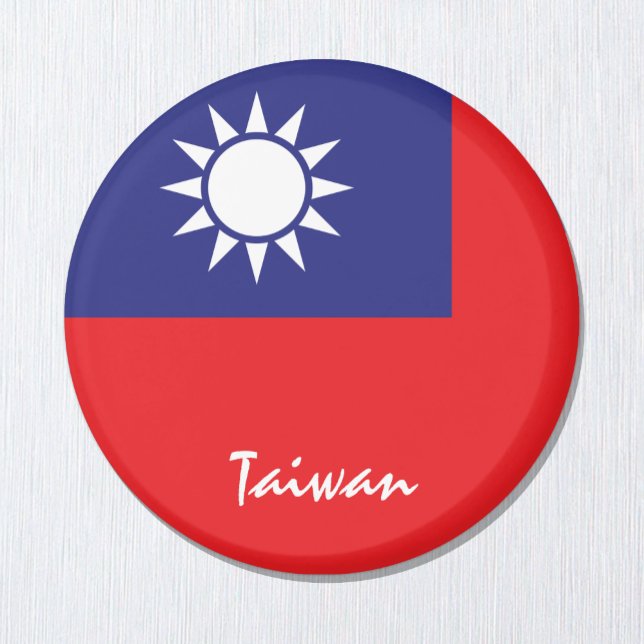 Taiwan-Flagge & Asien - Reise-/Sportfans Magnet (Von Creator hochgeladen)