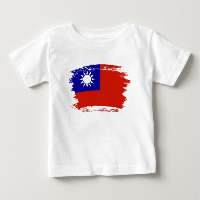 Taiwan-Flagge Baby T-shirt (Vorderseite)