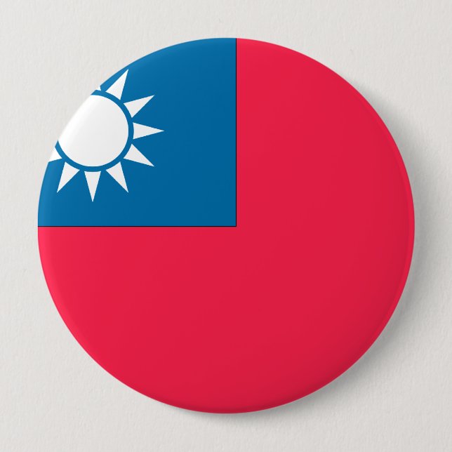 Taiwan-Flagge Button (Vorderseite)