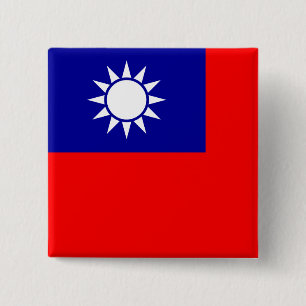 taiwan Flagge Button