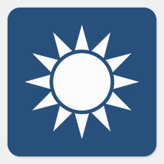 Taiwan-Flagge "Classic" Quadratischer Aufkleber