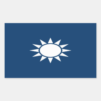 Taiwan-Flagge "Classic" Rechteckiger Aufkleber
