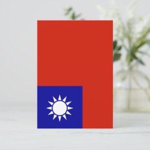 Taiwan-Flagge Dankeskarte