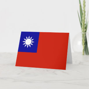 Taiwan-Flagge Dankeskarte