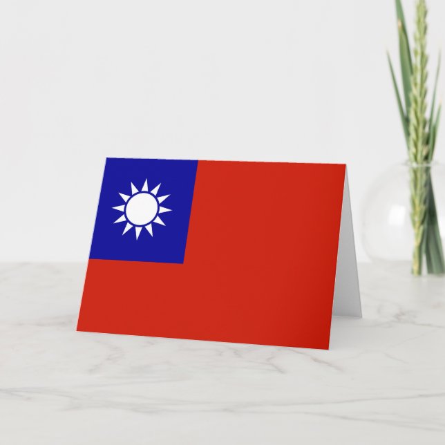 Taiwan-Flagge Dankeskarte (Vorderseite)