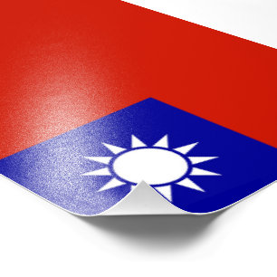 Taiwan-Flagge Fotodruck
