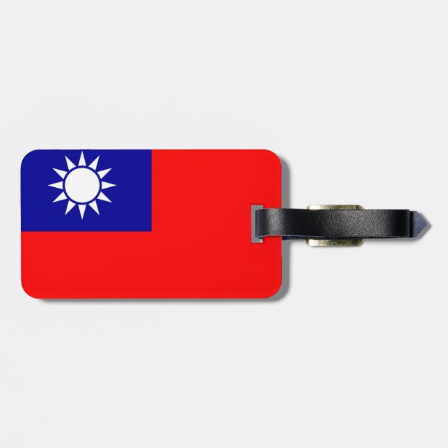 Taiwan-Flagge Gepäckanhänger (Rückseite horizontal)