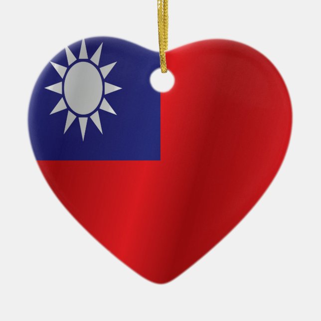 Taiwan-Flagge Keramikornament (Vorne)