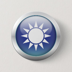 Taiwan-Flagge "Kugel " Button