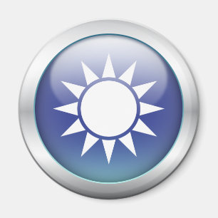 Taiwan-Flagge "Kugel " Magnet