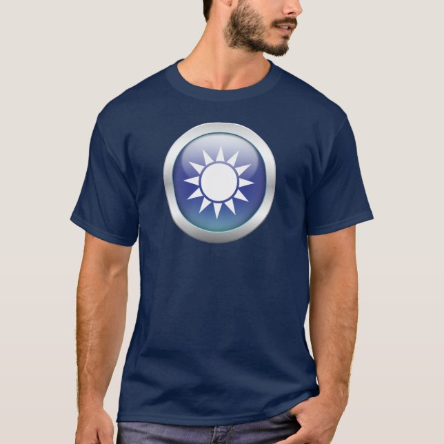 Taiwan-Flagge "Kugel " T-Shirt (Vorderseite)