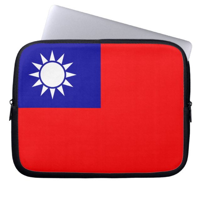 Taiwan-Flagge Laptopschutzhülle (Vorderseite)