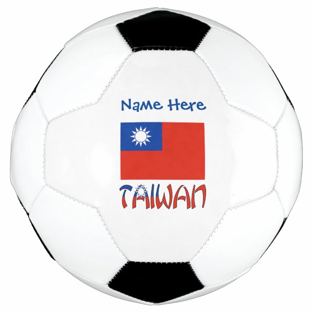 Taiwan-Flagge Personalisiert Fußball (Vorderseite)