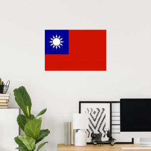 Taiwan-Flagge Poster