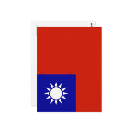 Taiwan-Flagge Postkarte