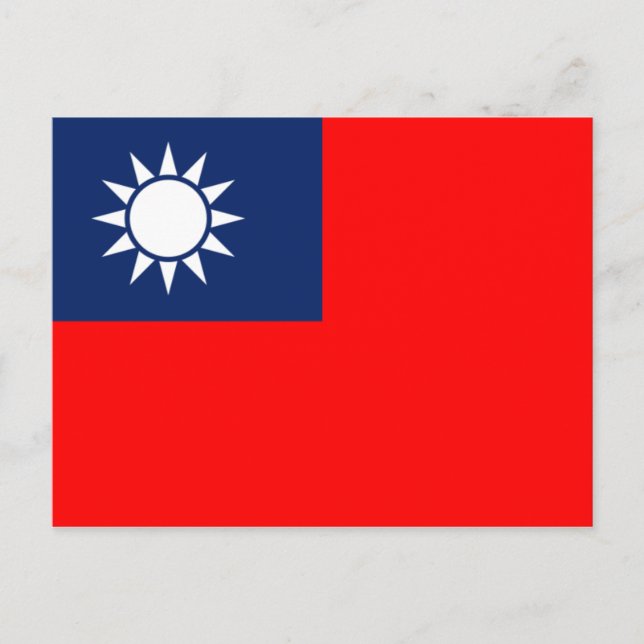 taiwan Flagge Postkarte (Vorderseite)