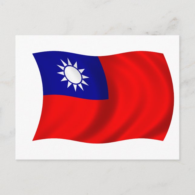Taiwan-Flagge Postkarte (Vorderseite)