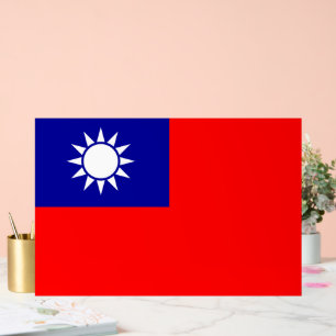 Taiwan-Flagge: Republik China, Chinesisch-Taipeh Acrylschild