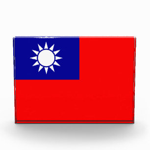 Taiwan-Flagge: Republik China, Chinesisch-Taipeh Fotoblock