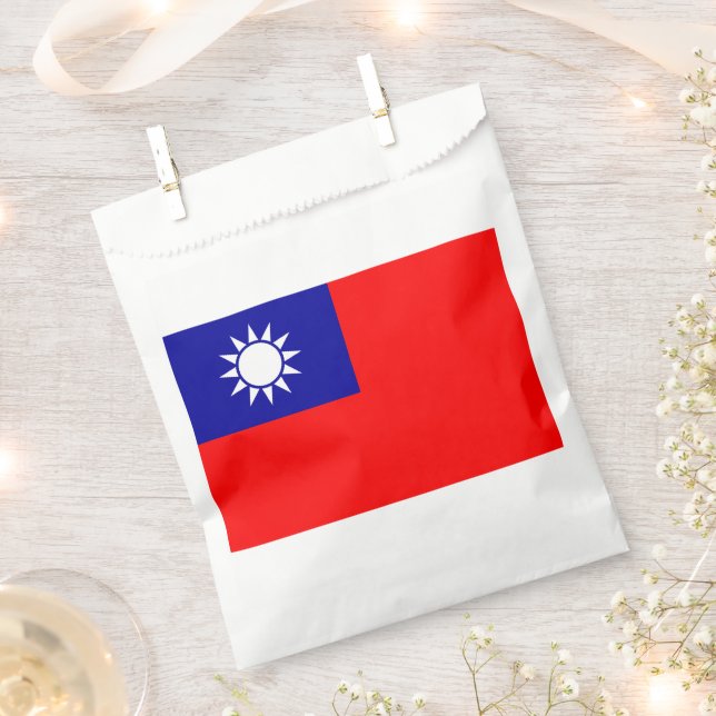 Taiwan-Flagge: Republik China, Chinesisch-Taipeh Geschenktütchen (Ausgeschnitten)