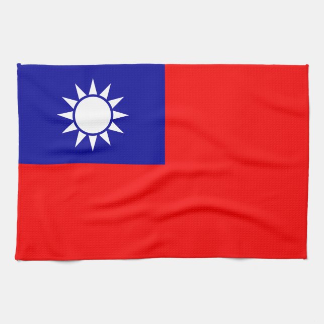 Taiwan-Flagge: Republik China, Chinesisch-Taipeh Geschirrtuch (Horizontal)