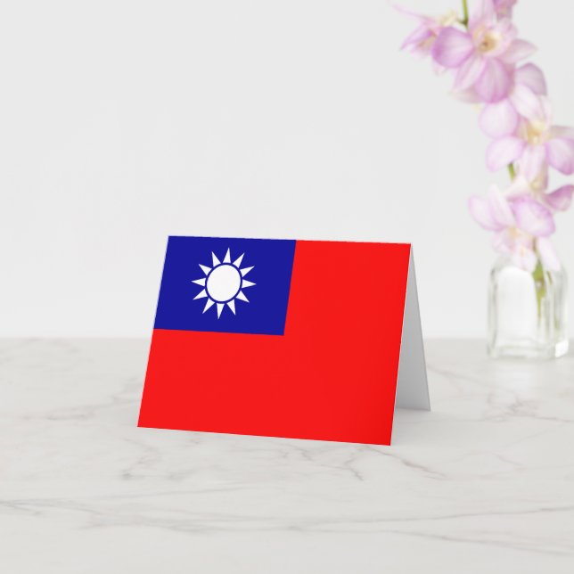 Taiwan-Flagge: Republik China, Chinesisch-Taipeh Karte (Orchidee)