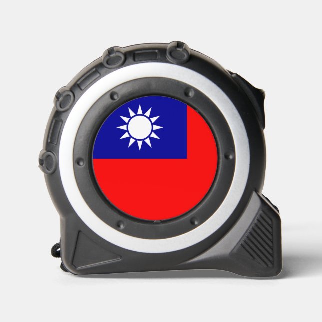 Taiwan-Flagge: Republik China, Chinesisch-Taipeh Maßband (Vorderseite)