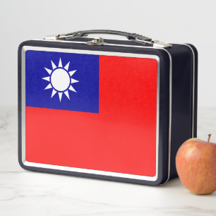 Taiwan-Flagge: Republik China, Chinesisch-Taipeh Metall Brotdose