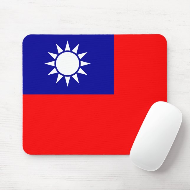 Taiwan-Flagge: Republik China, Chinesisch-Taipeh Mousepad (Mit Mouse)