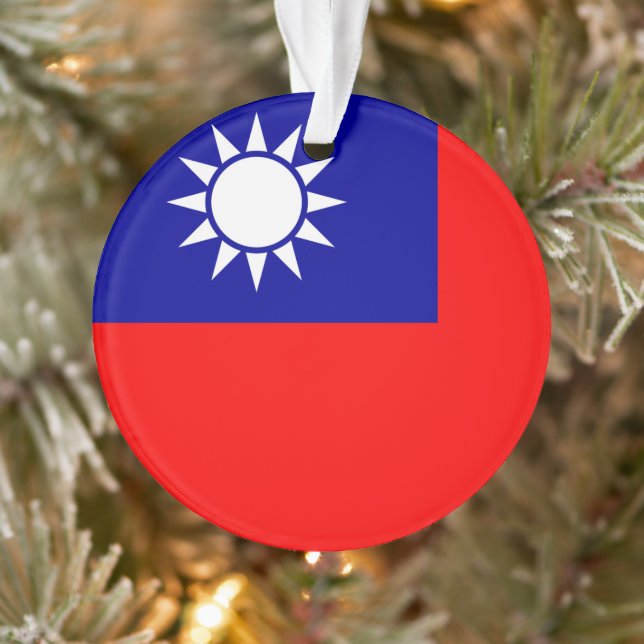 Taiwan-Flagge: Republik China, Chinesisch-Taipeh Ornament (Baum)
