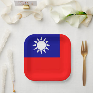 Taiwan-Flagge: Republik China, Chinesisch-Taipeh Pappteller