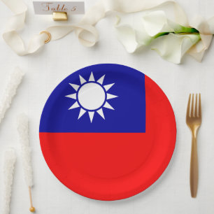 Taiwan-Flagge: Republik China, Chinesisch-Taipeh Pappteller