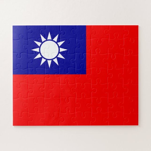 Taiwan-Flagge: Republik China, Chinesisch-Taipeh Puzzle (Horizontal)