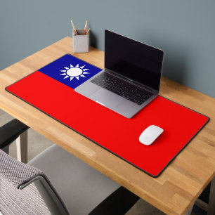 Taiwan-Flagge: Republik China, Chinesisch Taipeh Schreibtischunterlage