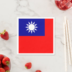 Taiwan-Flagge: Republik China, Chinesisch-Taipeh Serviette