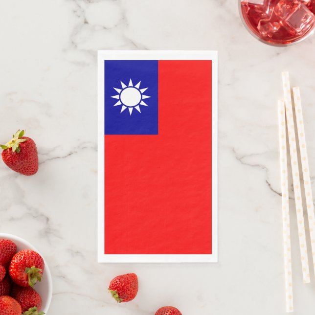 Taiwan-Flagge: Republik China, Chinesisch-Taipeh Serviette (Beispiel)