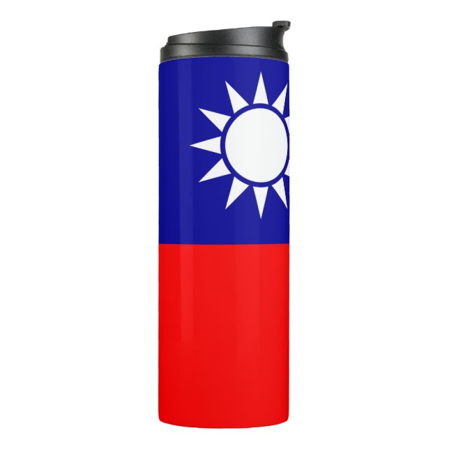 Taiwan-Flagge: Republik China, Chinesisch-Taipeh Thermosbecher (Nach links gedreht)