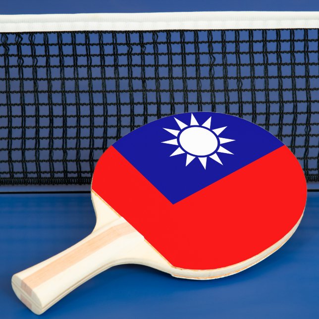 Taiwan-Flagge: Republik China, Chinesisch-Taipeh Tischtennis Schläger (InSitu)
