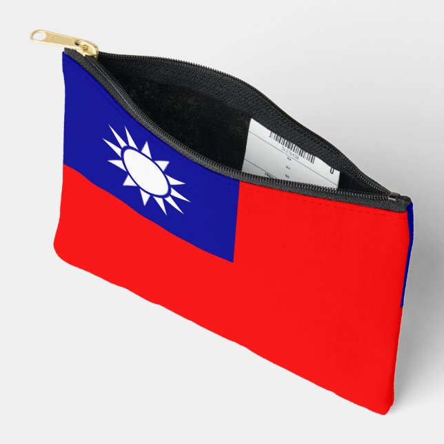 Taiwan-Flagge: Republik China, Chinesisch-Taipeh Zubehörtasche (Offen)