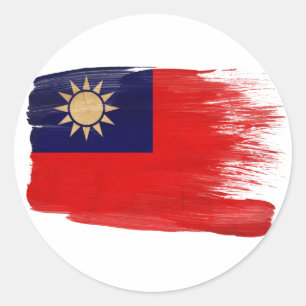 Taiwan-Flagge Runder Aufkleber