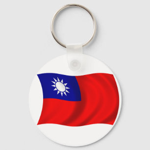 Taiwan-Flagge Schlüsselanhänger