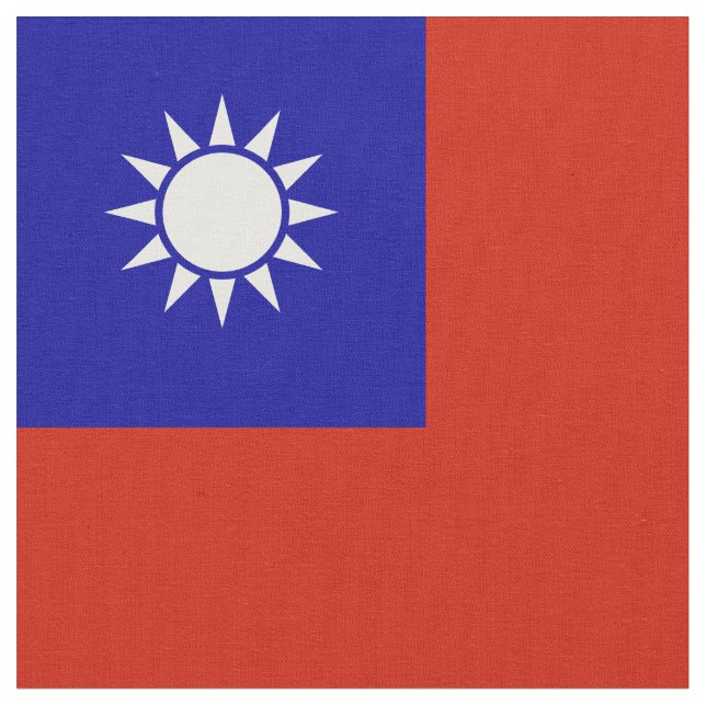 Taiwan-Flagge Stoff (Nahaufnahme)