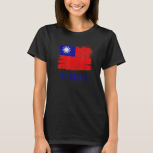 Taiwan-Flagge Stolz Freundschaft Stolz Frieden Vin T-Shirt