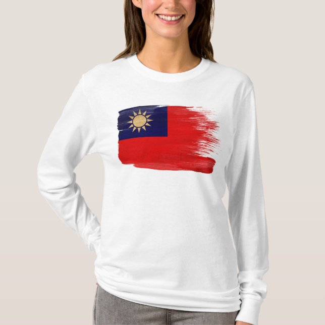 Taiwan-Flagge T-Shirt (Vorderseite)