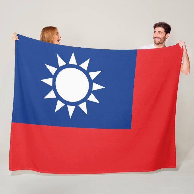 Taiwan-Flagge taiwanesisch groß Fleecedecke (Beispiel)