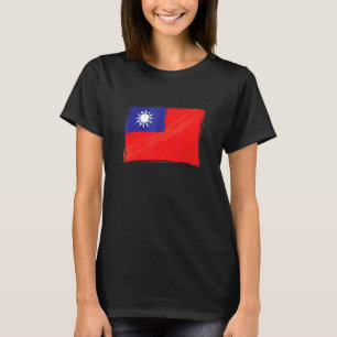 Taiwan-Flagge Taiwanesische Flaggenfarben Taiwan F T-Shirt