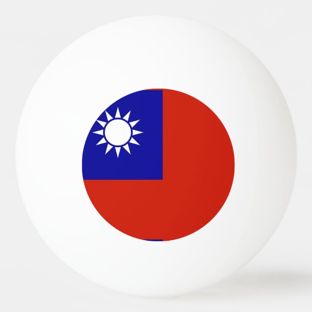 Taiwan-Flagge Tischtennisball (Vorderseite)