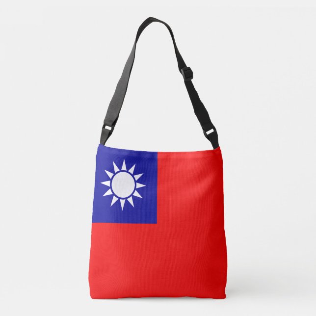 Taiwan-Flagge Tragetaschen Mit Langen Trägern (Rückseite)
