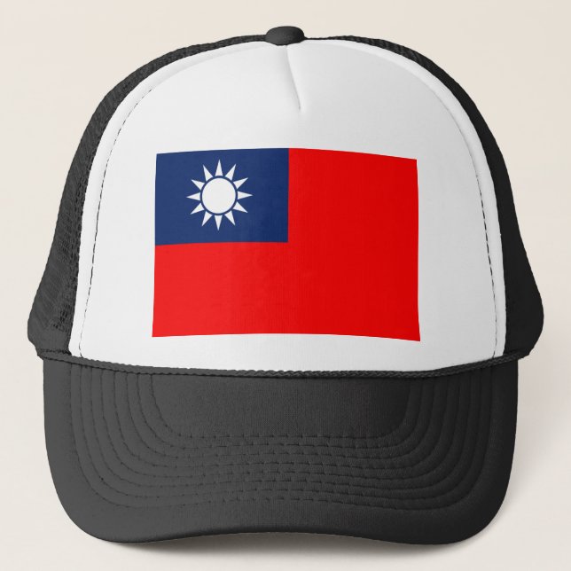 taiwan Flagge Truckerkappe (Vorderseite)